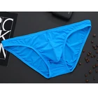 Трусы мужские, нейлоновые, ультратонкие, прозрачные, из вискозы, однотонные, дышащие, мужские с заниженной талией