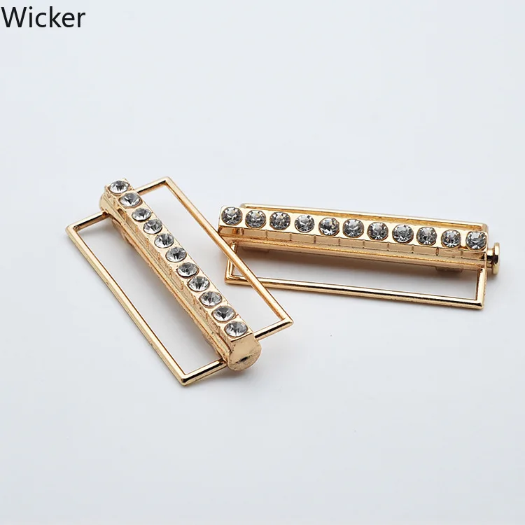 50 мм Стразы украшенные металлической пряжкой для ремня прямоугольные