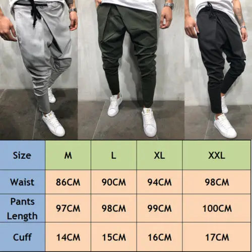 

Men Hip Hop Streetwear Asymmetrical Ankle Irregular Pants Male Fastening Drawstring Trousers Casual Slim Fit Street Fashion Pant