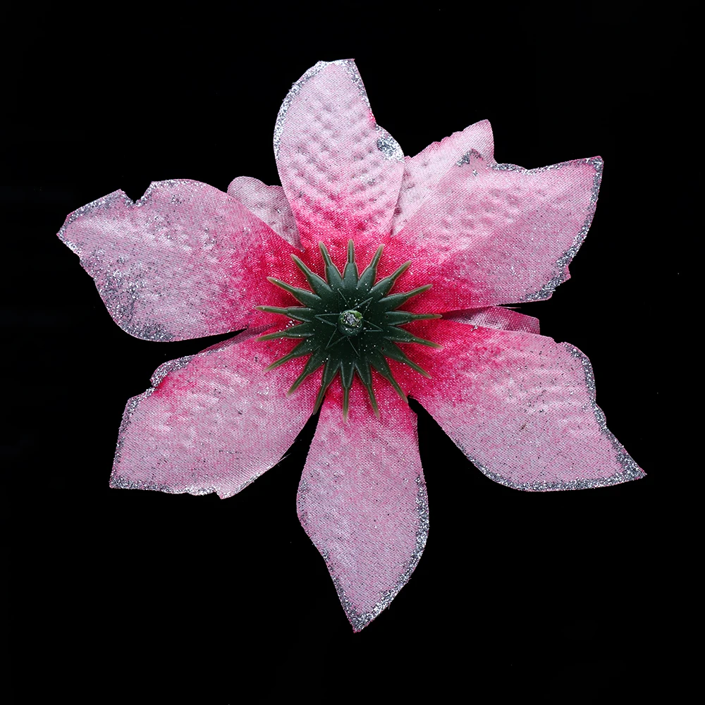 Искусственные цветы для украшения блестящие Пуансетии искусственные сделай сам