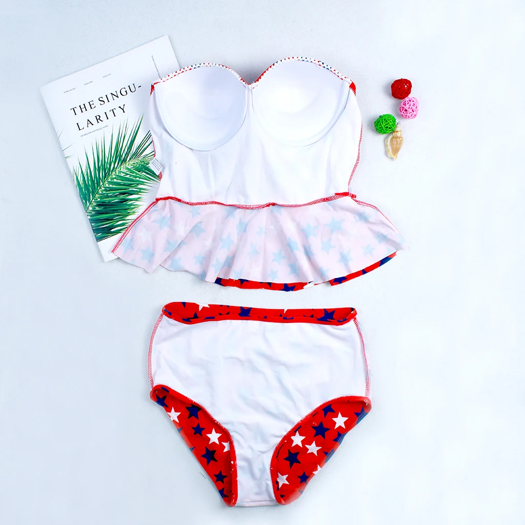 Новинка 2019 Женский танкини набор треугольный пуш-ап купальник два предмета