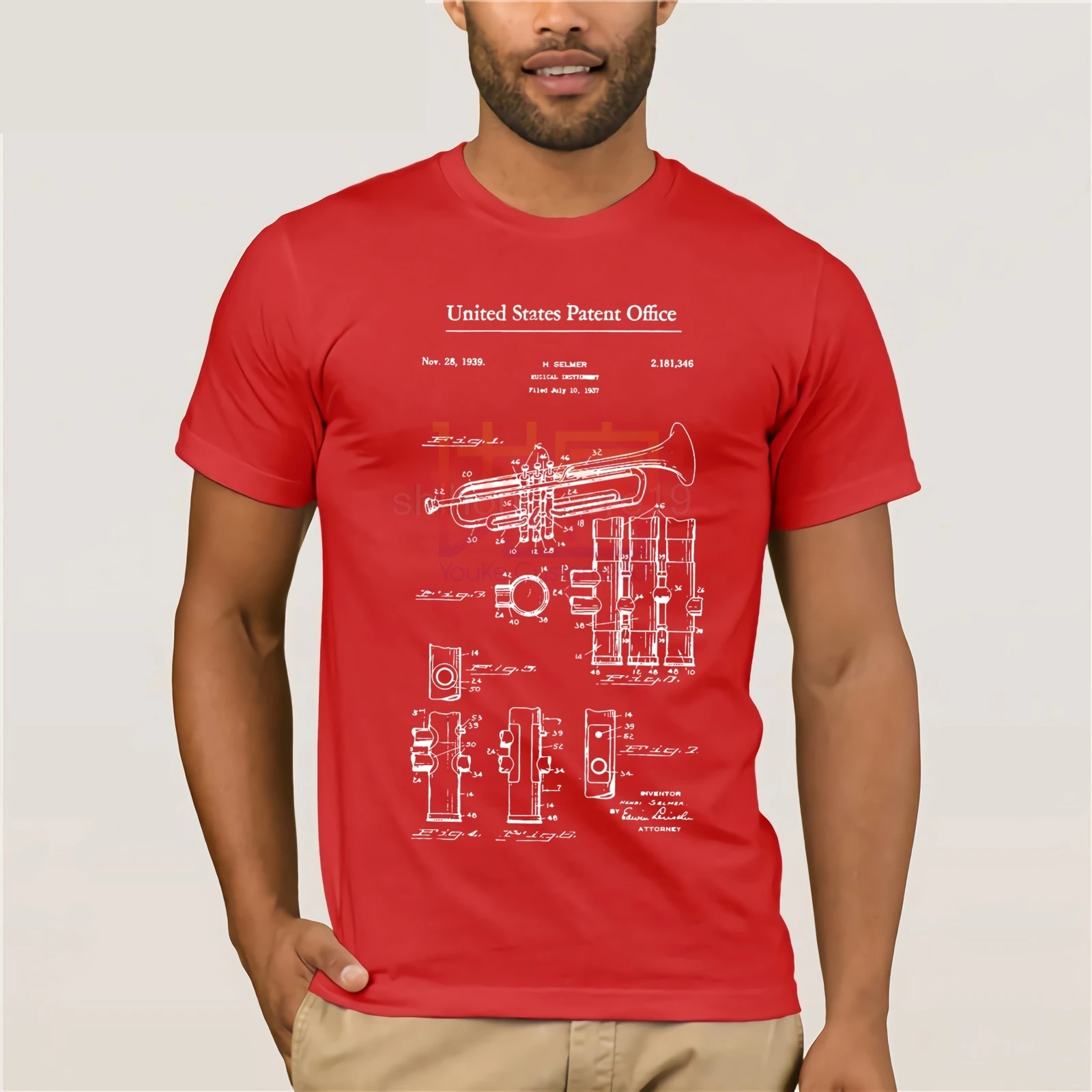 1939 труба запатентованная музыкальная латунная группа оркестр винтажный