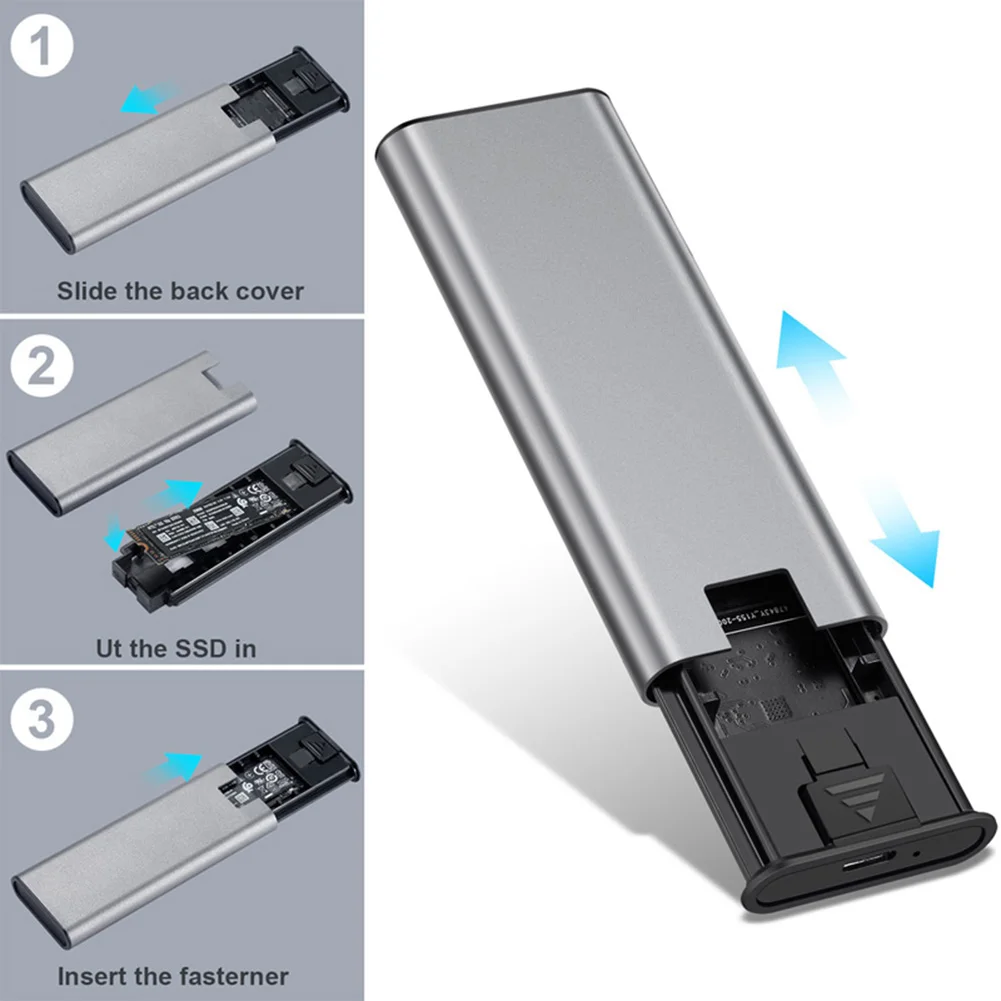 

10Gbps M.2 SSD Type-C Enclosure NVME PCI-E Solid State Drive External Box Case Type-C USB3.1 SSD External Case Support M.2 NVME