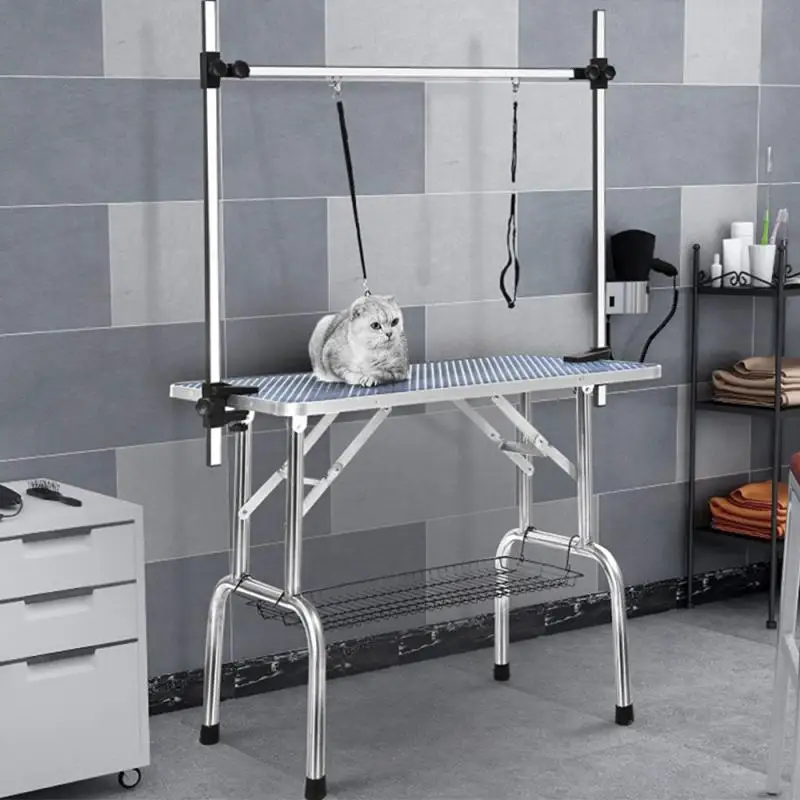 

90*76*60cm Pets Grooming table Stainless Steel Dog Cat shower Bath Desk with Sling HWC