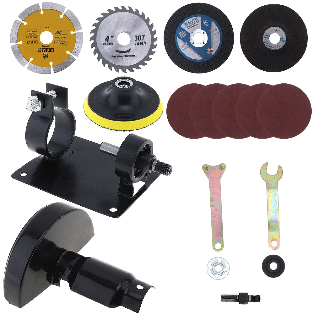 13mm electric drill cutting seat conversion tool accessories with 17 pcs and only 10mm the drill stand free global shipping