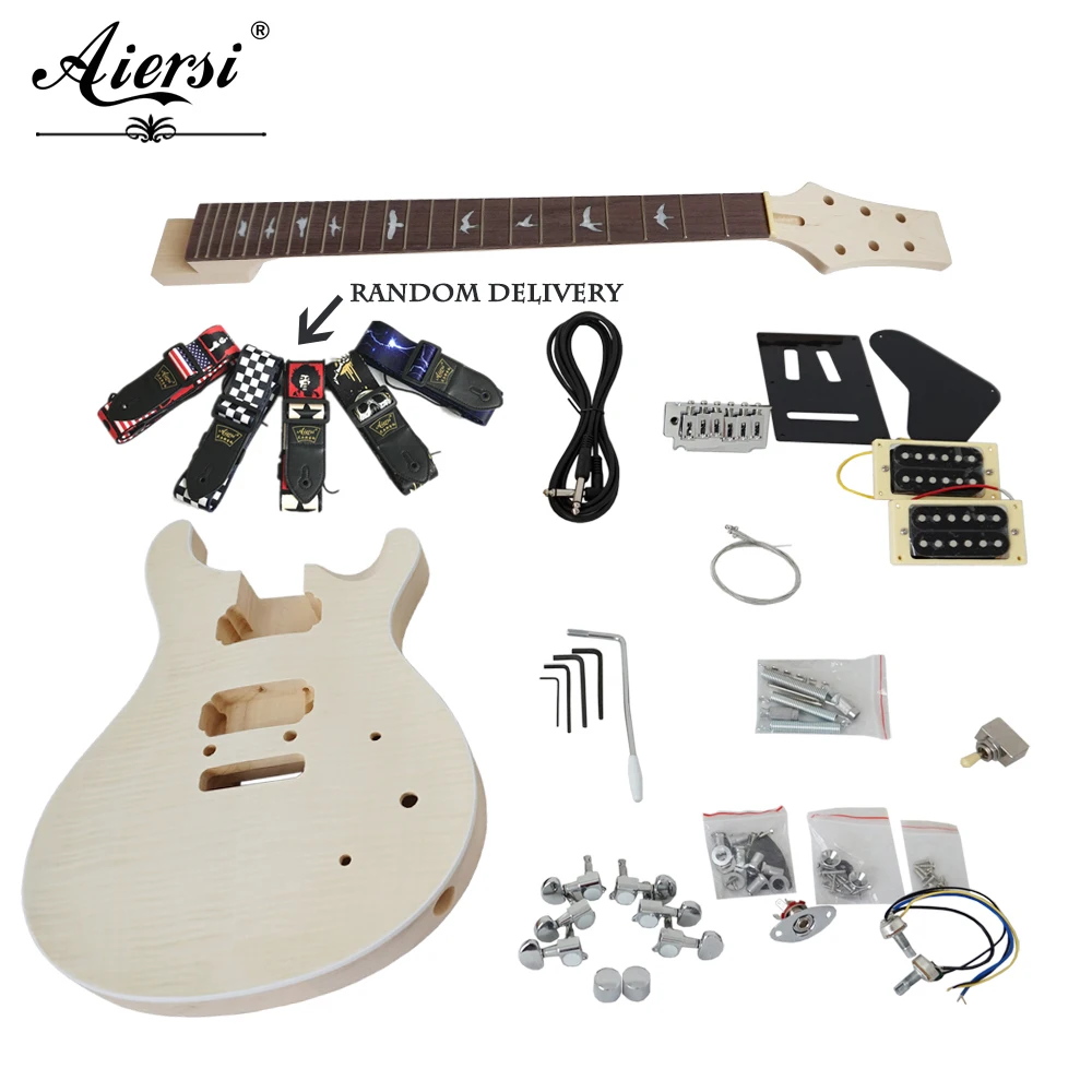 Aiersi незавершенные DIY PRS электрогитары наборы со всеми Hardwares модель EK 010|Гитары| |