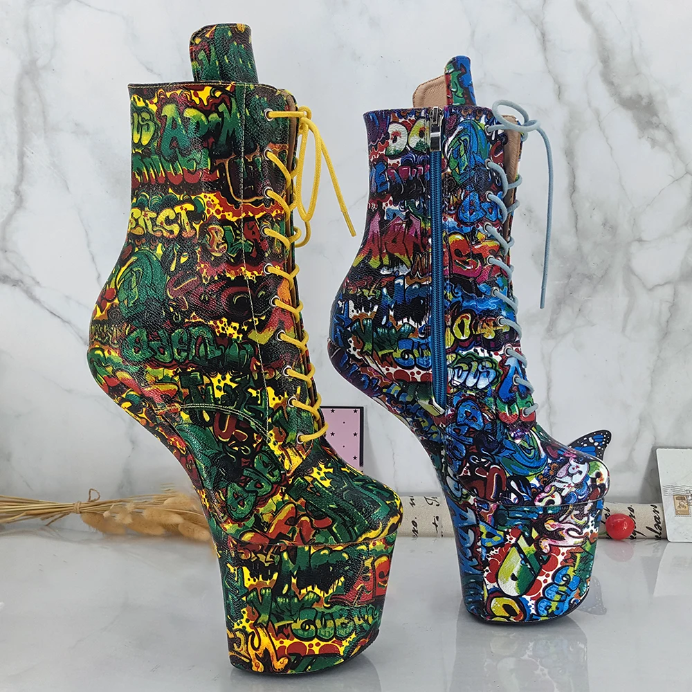 Leecabe Sexy Heelless High Heel Boots Lady Gaga Short Shoes Women Unisex Vamp BDSM | Спорт и развлечения