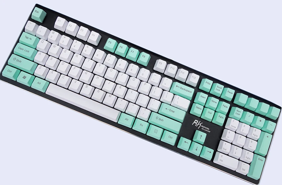 Колпачки для клавиш NPKC OEM PBT бело Мятно зеленые смешанные клавиши ANSI макет опция 61