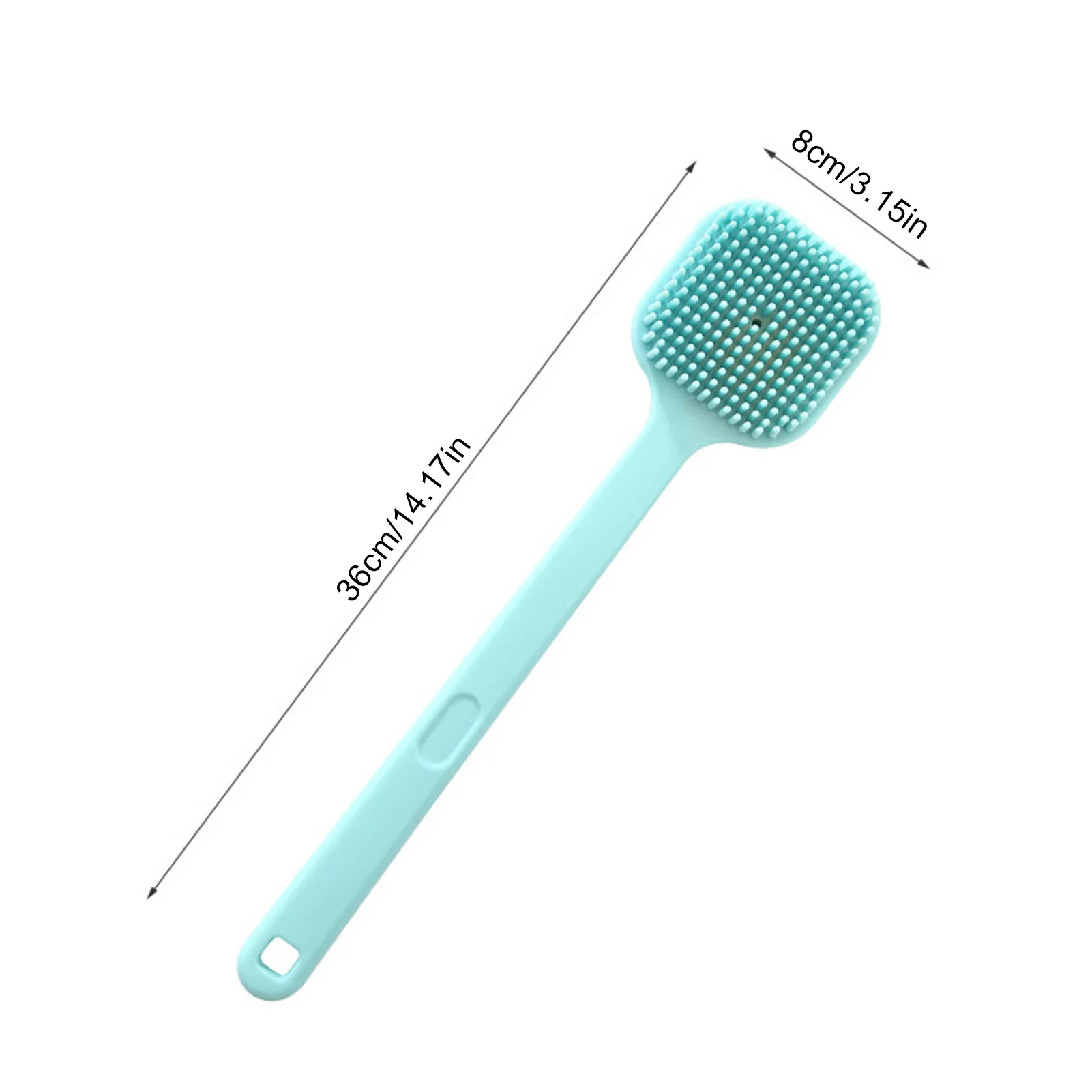 

Silicone Bathing Brush Long-handled Anti-slip Body Brush Rub Back Shower Brush Long Handle Shower Back Brush