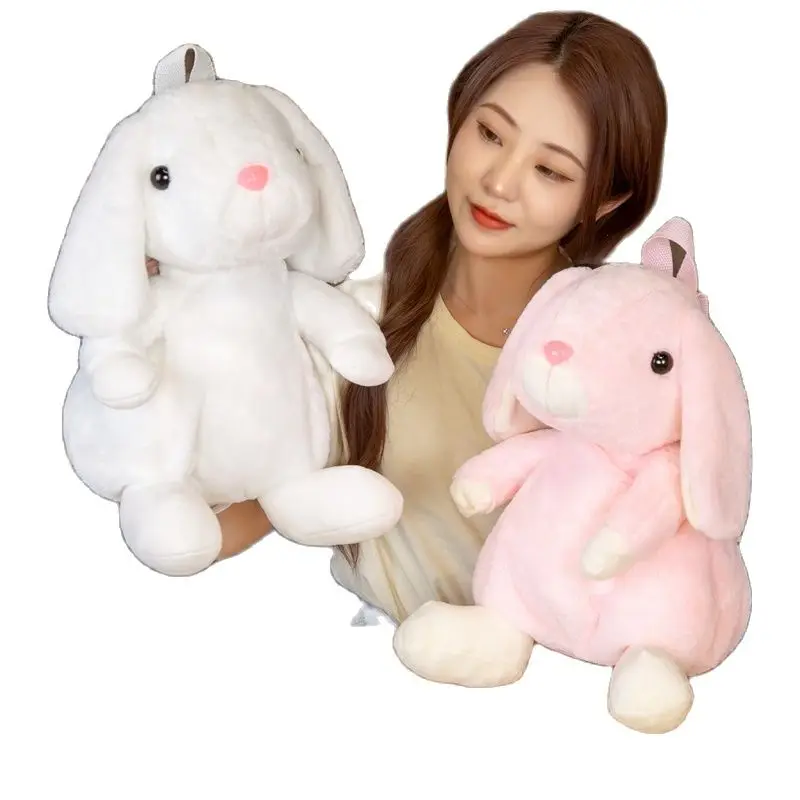 Школьные ранцы для девочек плюшевые рюкзаки женщин женская сумка в виде зайчика