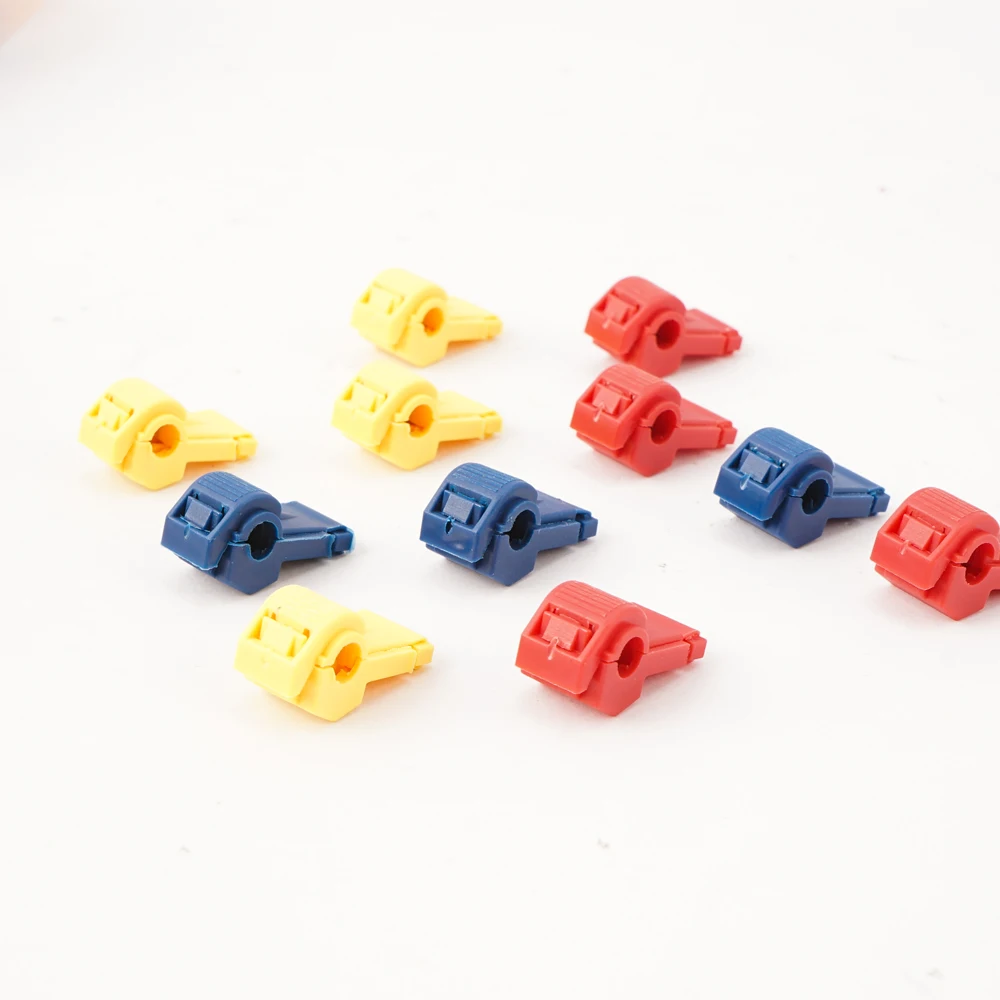 

240pcs T Tap Wire Connectors Electric Wire Terminals Self-Stripping Quick Splice Insulated Male Quick Disconnect Terminals