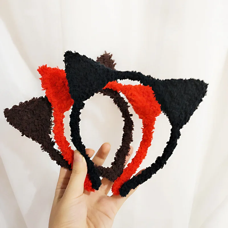 Рождественские ободки с кошачьими ушками повязка на голову ручная работа