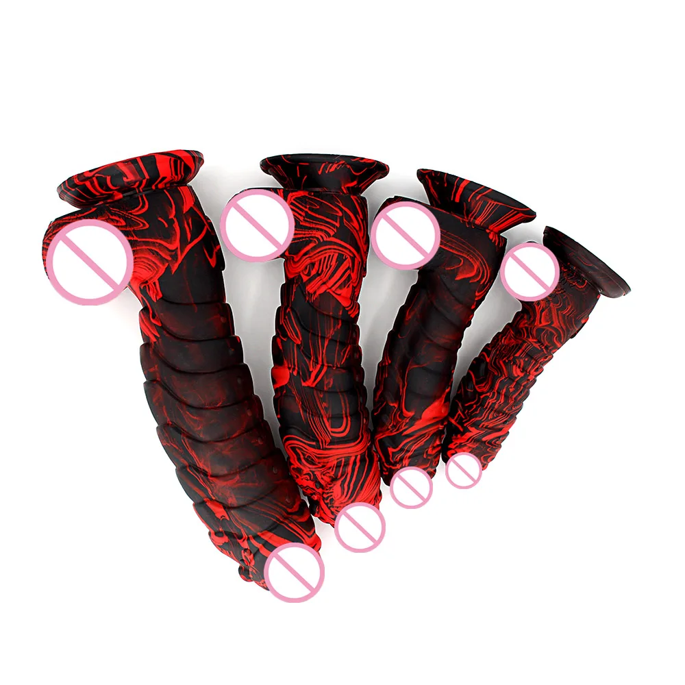 XXL Dildo Multicolor Styles Dinosaur Scales Penis With Suction Cup Female Adult Anal Sex Toys Real Huge Dick Women Strapon Shop | Красота и