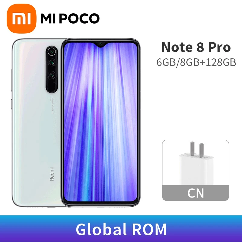 Сотовый телефон Xiaomi Redmi Note 8 Pro глобальная прошивка 6 ГБ/8 ГБ 128 Восьмиядерный