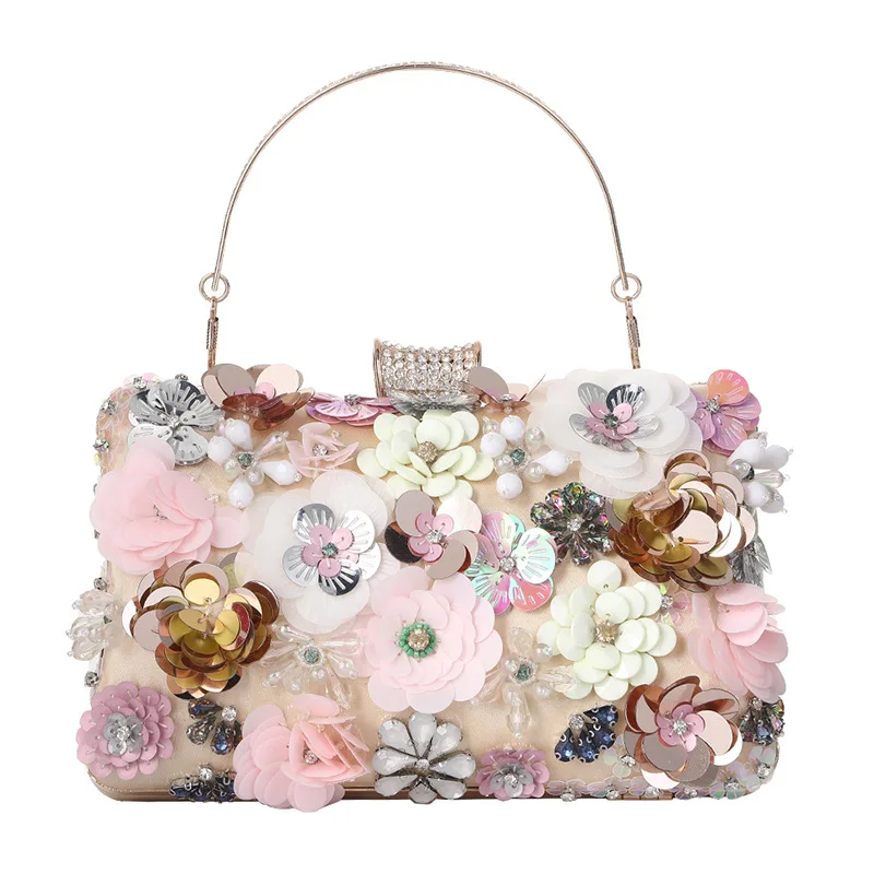 

Evening Bags For Women Luxury Handbags Flower Decoration Party Clutches Shoulder Chain Crossbody Bags Elegant Handbag And Purse