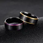 Мужское кольцо с гальваническим покрытием lasha, Черное и Золотое кольцо из титановой стали, 2020