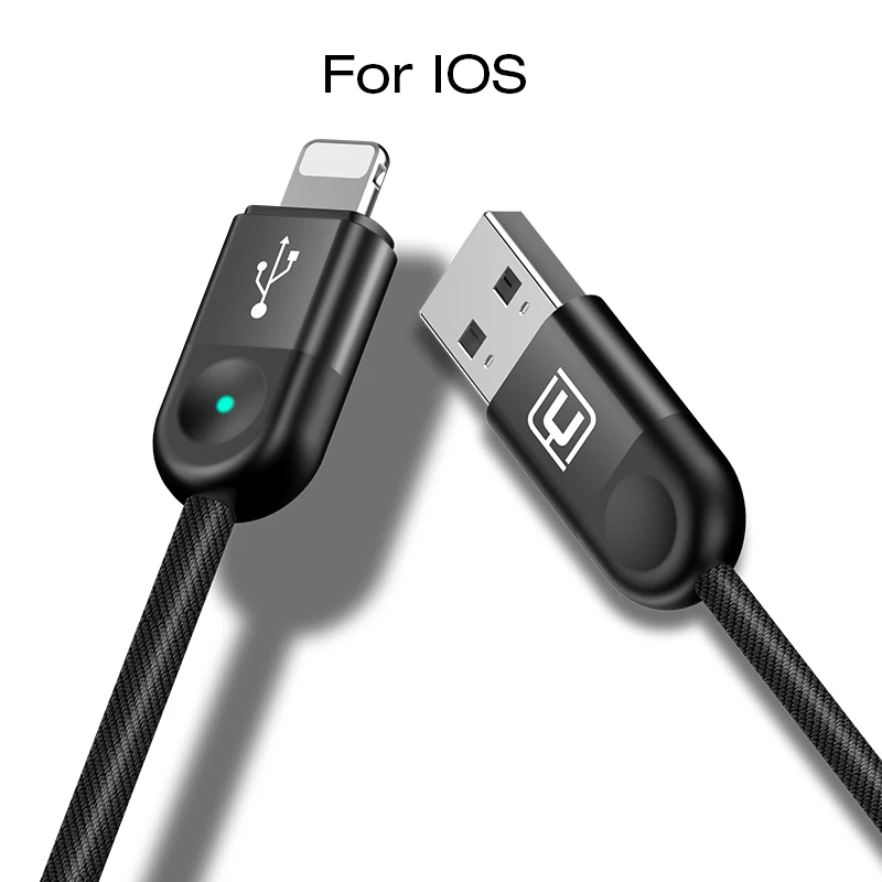 black for ios CAFELE USB кабель для iPhone кабель usb type C 3A Быстрая зарядка USB C type-C кабель для зарядки телефона 130 см - Цвет: black for ios