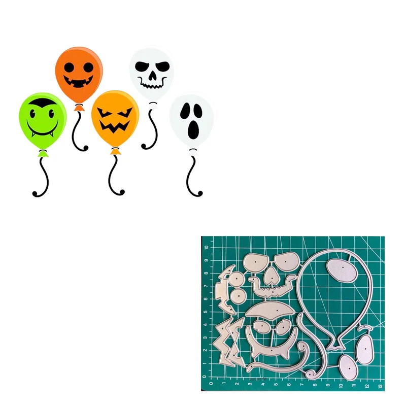

6pcs Halloween balloon Metal Cutting Dies Stencils for DIY Scrapbooking photo album Box embossing folder scrapbooking