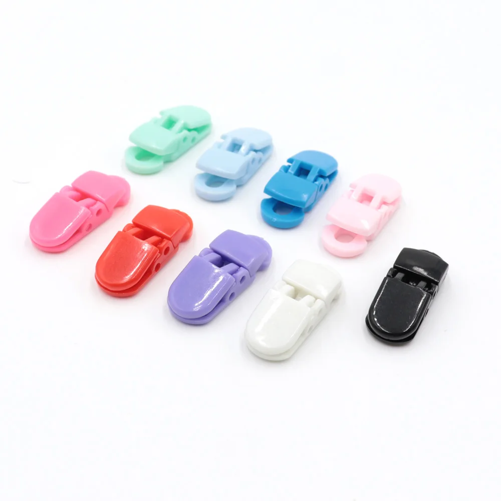 TYRY. HU 50 unids/lote chupete Clip para sostenedor para chupete de beb&eacute; cuentas silicona mordedor de silicone beb para beb&eacute; DIY chupete cadena accesorios productos para beb&eacute;s mordedor bebe mordedor silicona-3