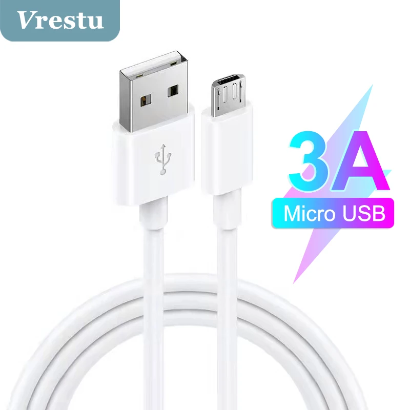 

USB A 2.0 to Micro B Charger Cable High Speed Data Charging for Samsung Xiaomi Smart Device Sync Charging Wire Soft TPE Microusb