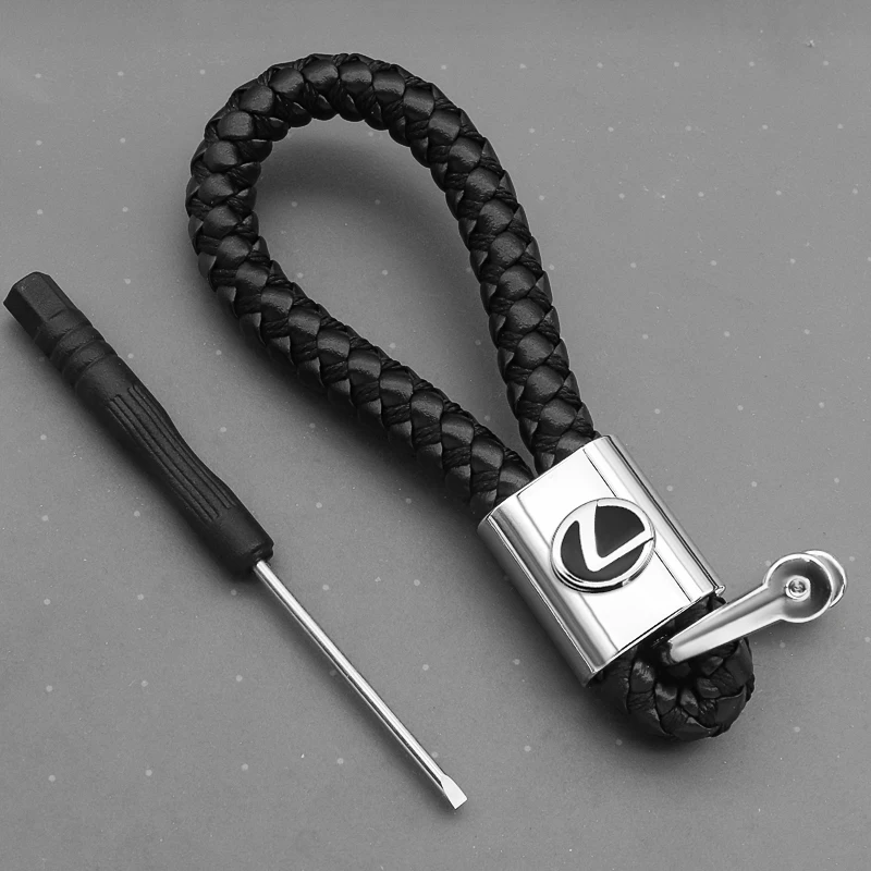 

Fashionable and exquisite keychain with car logo braided rope for Lexus- CT ES LS UX NX RX LX LM LC RC IS key chain accessories