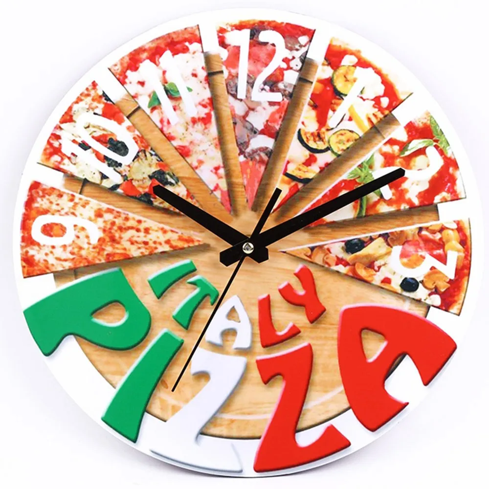 Винтажные настенные часы электронные деревянные немой гостиной круглые