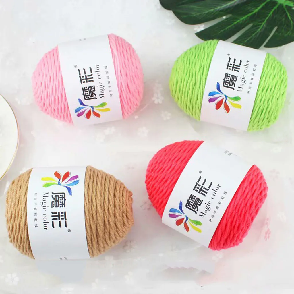 5 нитей радужного хлопка вязание крючком сделай сам линия для свитера шарфа