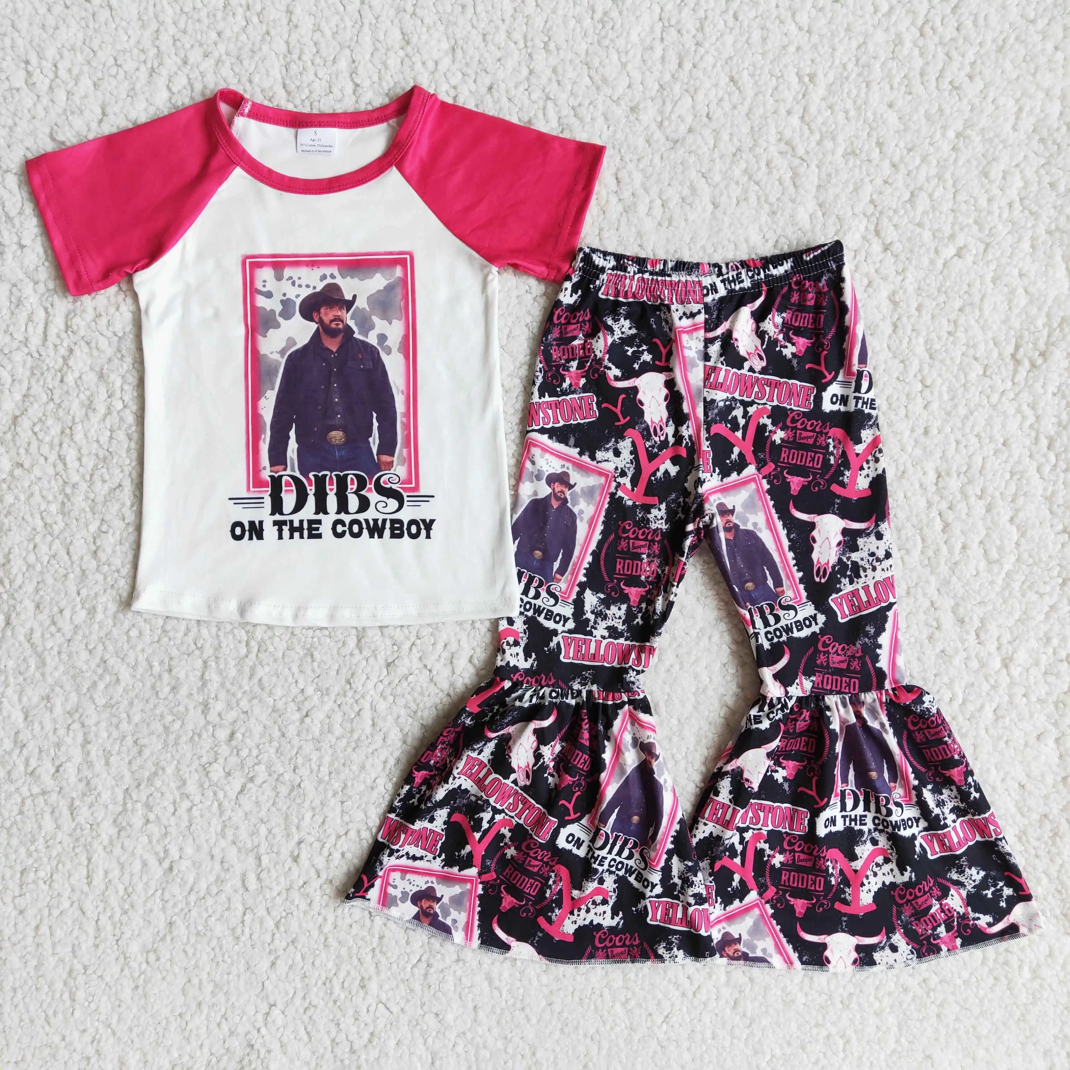 

Hot Sale Baby Girls Clothes Bell Pants Sets Kids Clothes Girls Boutique Outfits Fashion Toddler Girls Designer Clothes Wholesale