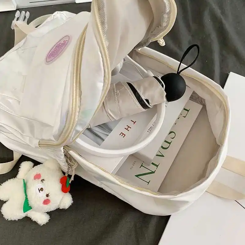 

Summer a solid new color feminine nylon backpack backpacks with lots of light travel pockets