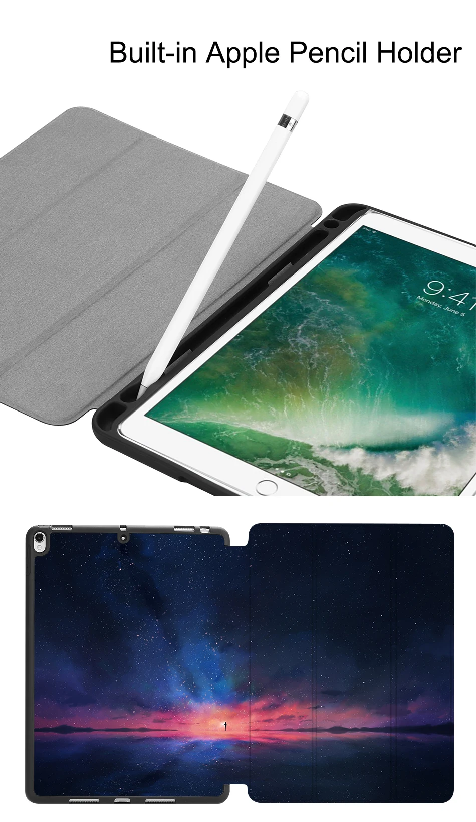 MTT Мягкий ТПУ чехол для задней панели для iPad Pro 10,5 ''Air 3rd Gen 10,5 дюймов из искусственной кожи откидной Чехол-подставка чехол для планшета с карандашом
