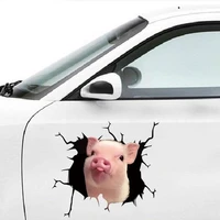 pig crack car sticker pet funny puppy lover decorations decoration wholesale paste window stickers l3o9