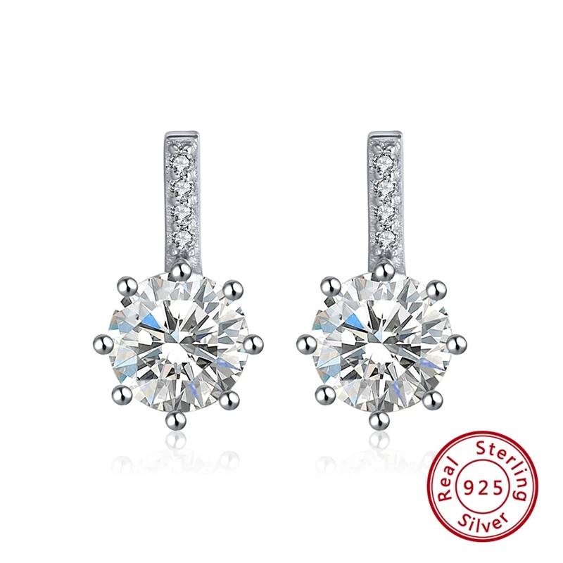 se109 ORSA JEWELS женские серьги в форме цветка 925 пробы серебро AAA CZ романтические серьги для девушек женские вечерние ювелирные изделия подарок SE110 - Цвет камня: se109