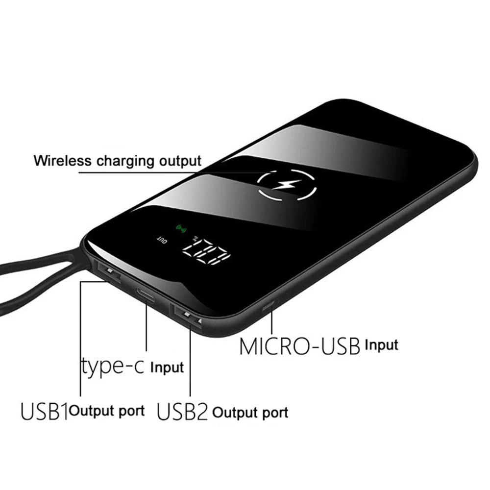 Внешний аккумулятор с двумя USB-портами 10000 мАч | Мобильные телефоны и аксессуары
