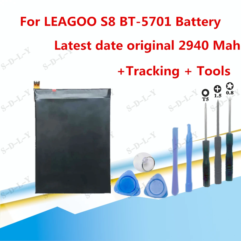 100% Оригинальный резервный аккумулятор Leagoo S8 2940 мАч для Smart мобильный телефон +
