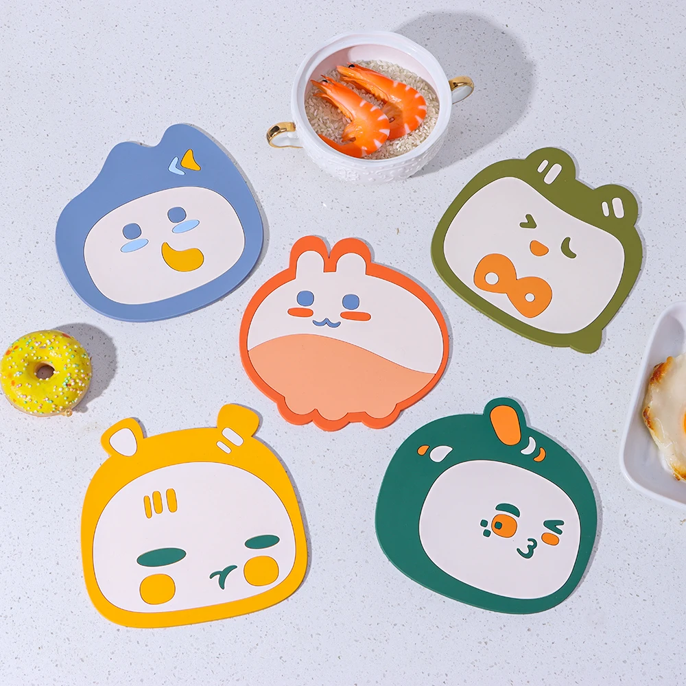

Креативная мультяшная Милая подложка, водонепроницаемая противоожоговая теплоизоляционная подложка, домашняя Нескользящая чаша, подстав...
