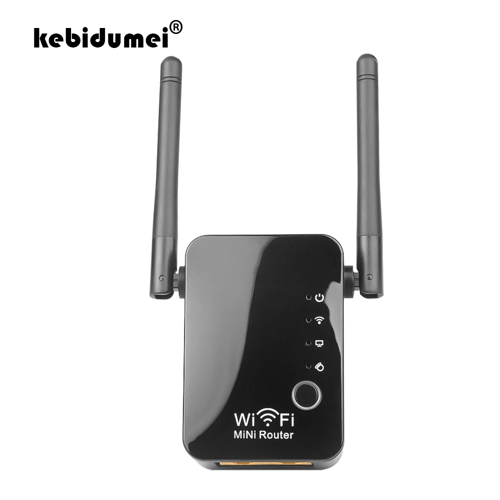 Kebidumei 300Mbps 2.4G Wireless Repeater High Speed Signal Amplifier for Hotel Router Home Access Point Portable Range Extender