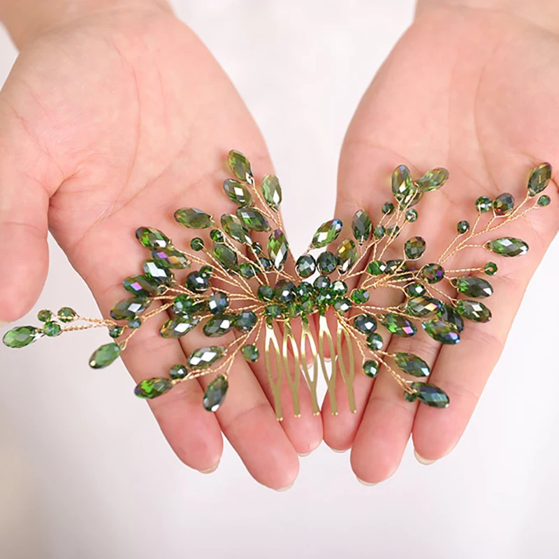 Богемная зеленая расческа для волос фиолетовые головные уборы синие красные