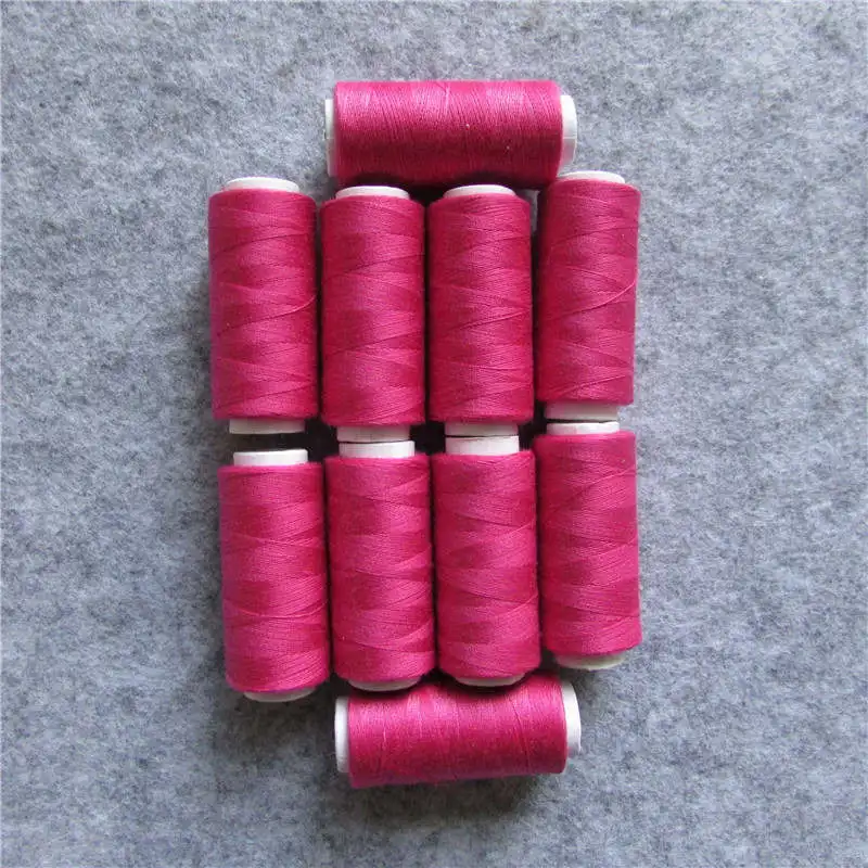 rose red Высокое качество, нить для вышивки, швейная машина, нитки, аксессуары для одежды, 20 видов цветов на выбор, 100 ярдов, 10 шт - Цвет: rose red