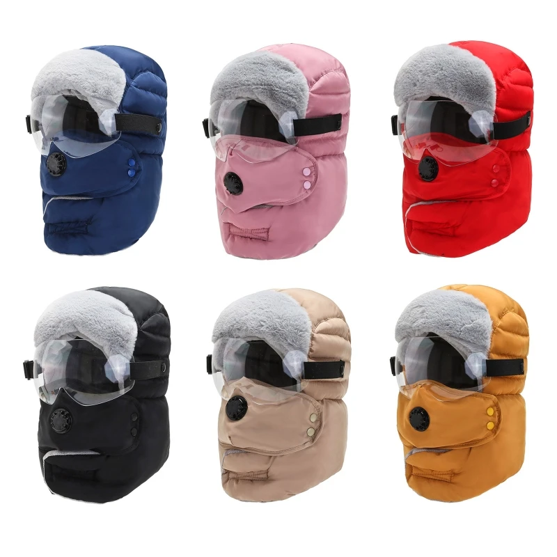 

094C Men's Women's Balaclava Hat,Thick Warm Scarf Inside,Winter Hats 2021