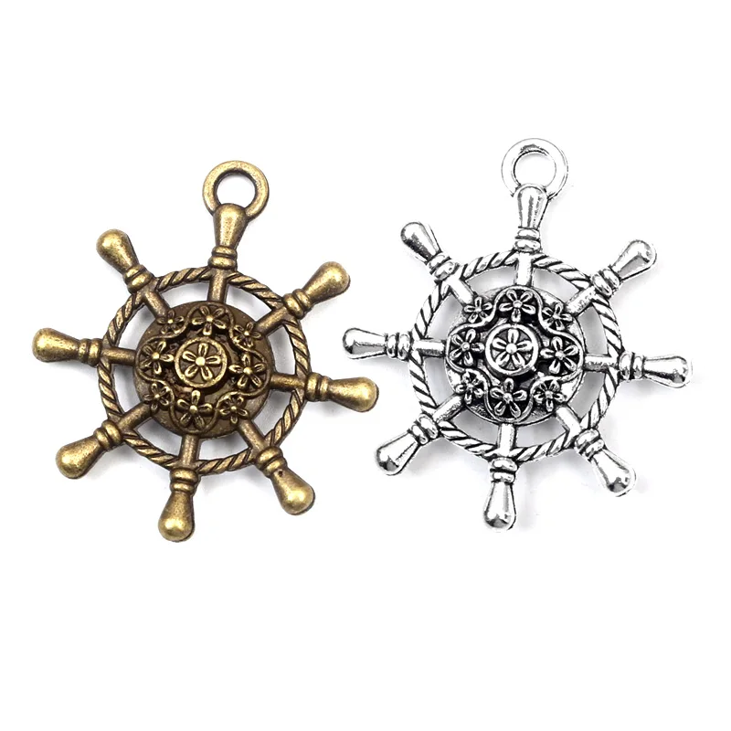 Круглые Подвески в виде руля из цинкового сплава винтажные подвески для