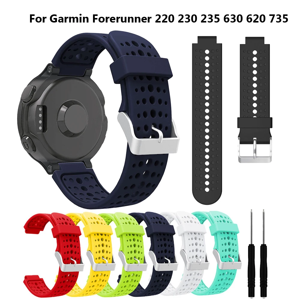Силиконовый сменный ремешок для наручных часов смарт Garmin Forerunner 220 230 235 630 620 735 touchs20