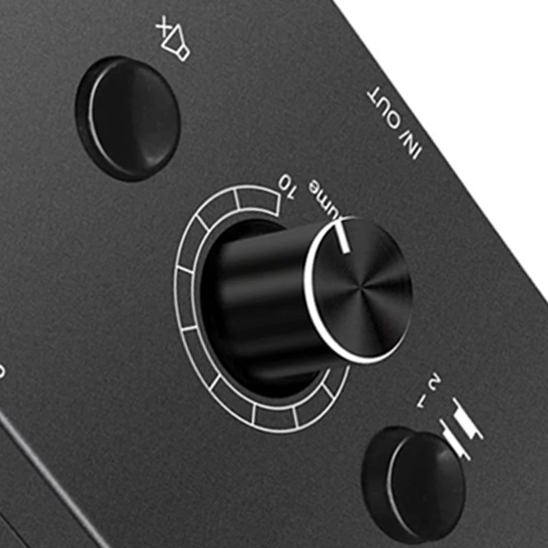 

3.5mm Audio Switcher, 2 Input 1 Output/1 Input 2 Output Audio Splitter Switcher, Audio Switcher Box, One-Key Mute Button