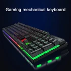 Профессиональная Проводная Подсветка RGB USB Компьютерные аксессуары клавиатура Механическая игровая клавиатура и мышь Combo