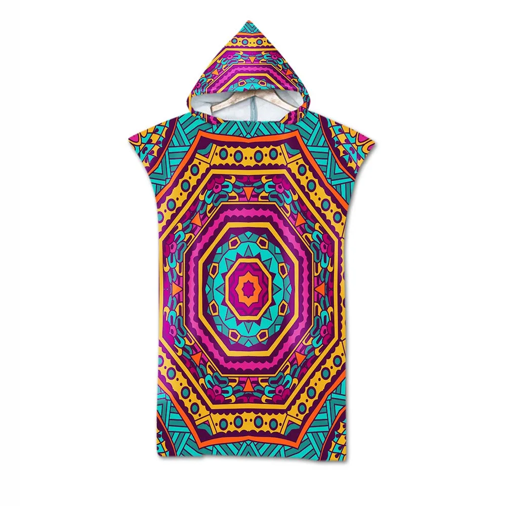 Микрофибра полотенце с капюшоном банное полотенце-накидка для купальный халат