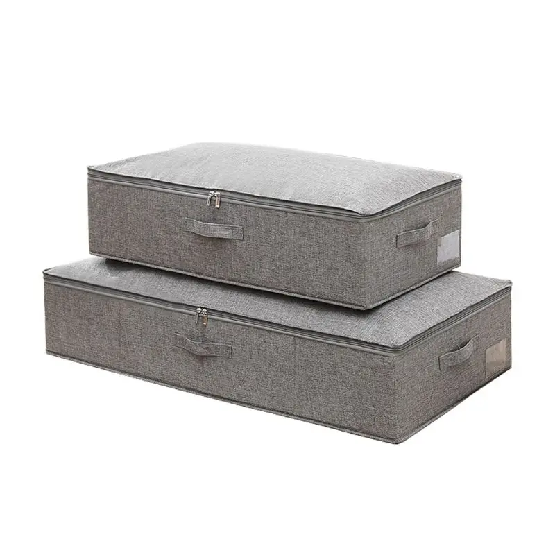 

Under Bed Storage Containers Blankets Cloth Shoes Organizer Box with Lids