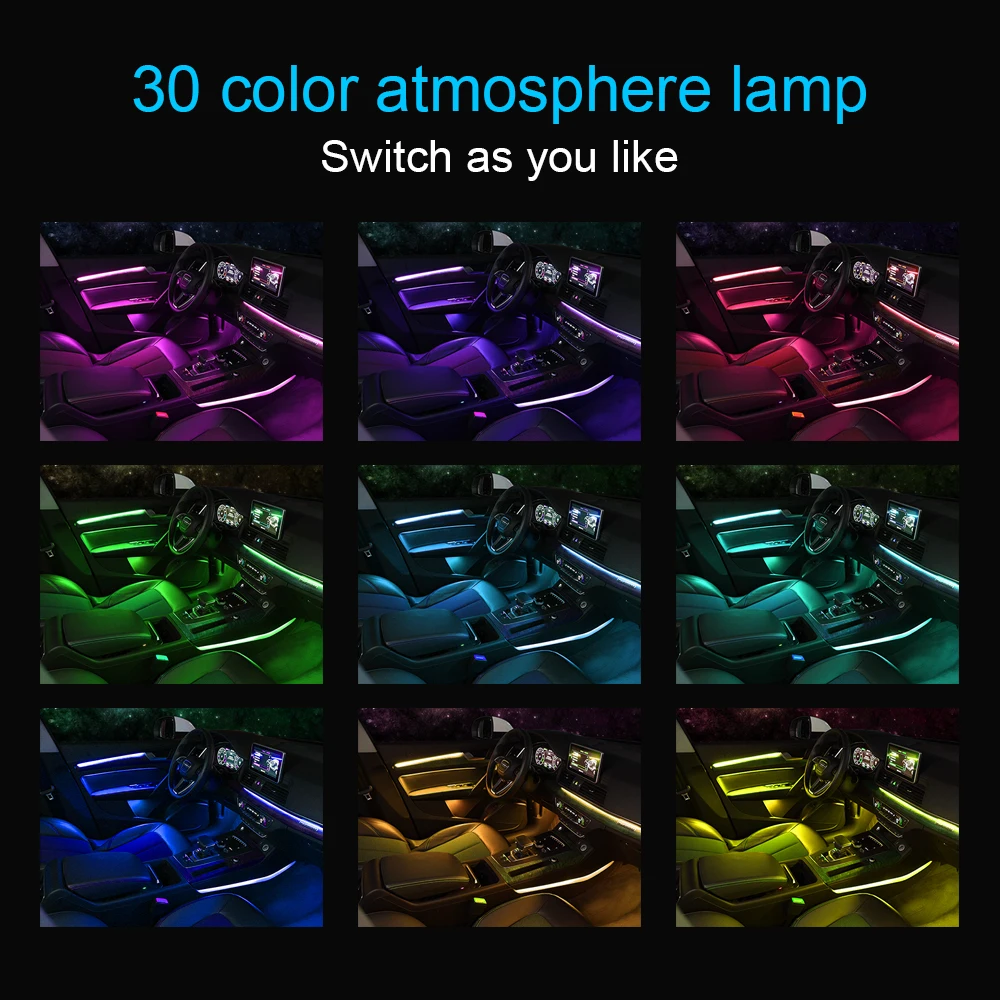 

Ambient light for AUDI A5L 30 colors screen control center console arm rest LED trim original screen blue orange silver color