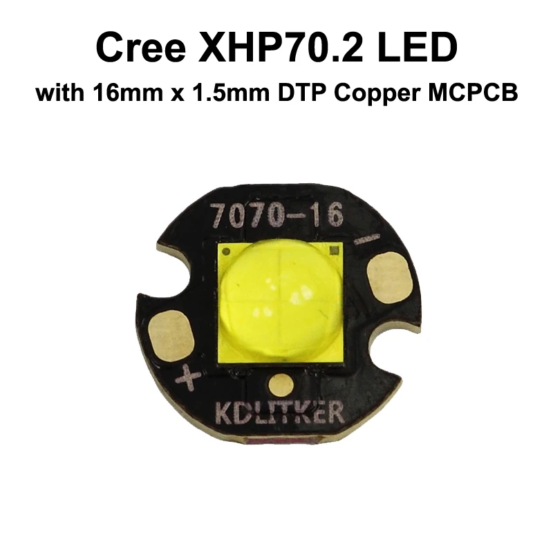 Высокомощный Cree XHP70.2 Белый/нейтральный белый/теплый белый светодиодный