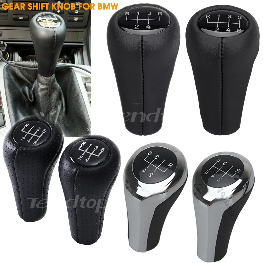 

For BMW 1 3 5 6 Series E46 E53 E60 E61 E63 E65 E81 E82 E83 E87 E90 E91 E92 X1 X3 X5 M 5/6 Speed Shift Knob Cap Cover Lever Stick