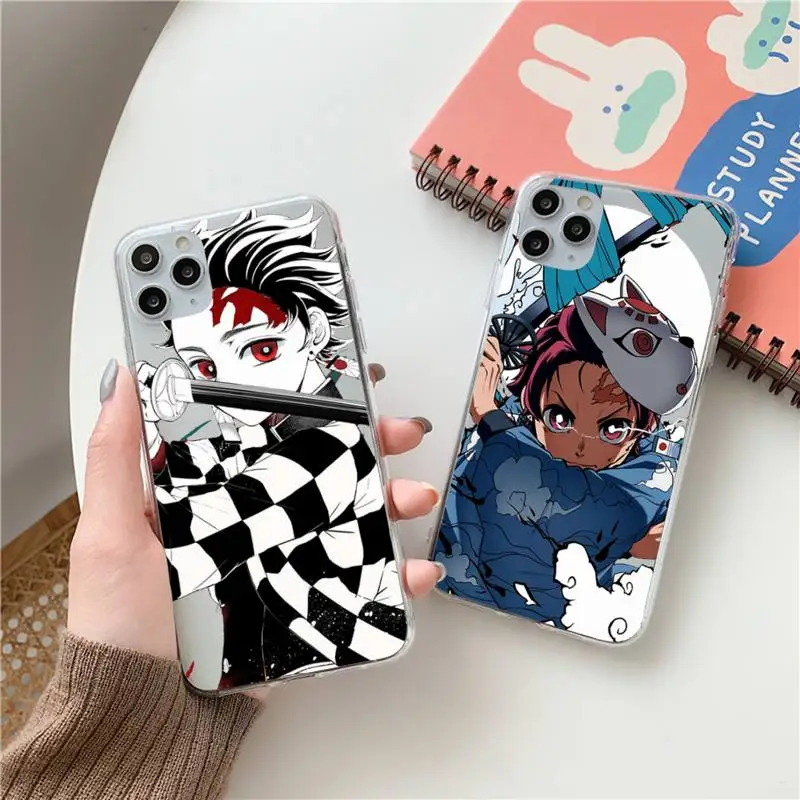 

Demon Slayer Phone Case Transparent for Clear iPhone case 11 12 mini pro XS MAX 8 7 6 6S Plus X 5S SE 2020 XR