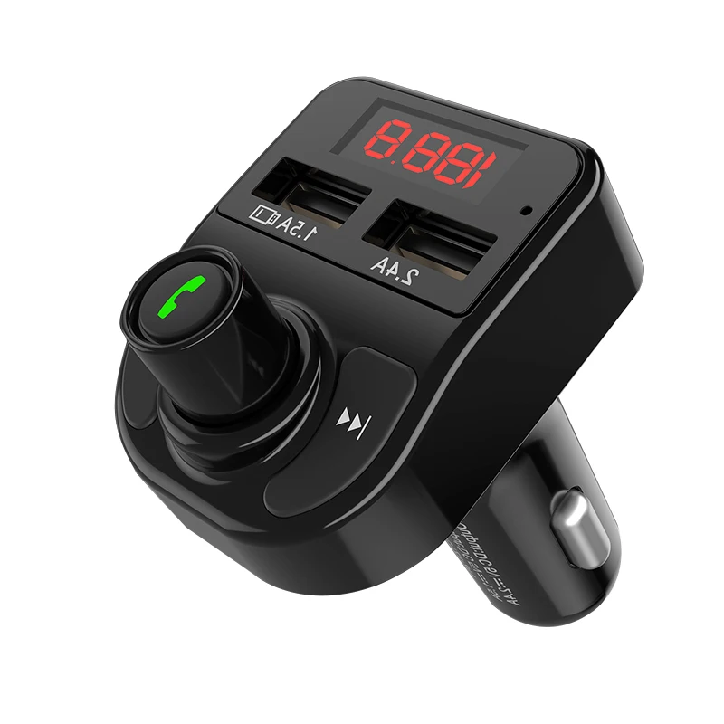FM передатчик модулятор Bluetooth 5 0 светодиодный Экран Dual USB Hands Free автомобильный